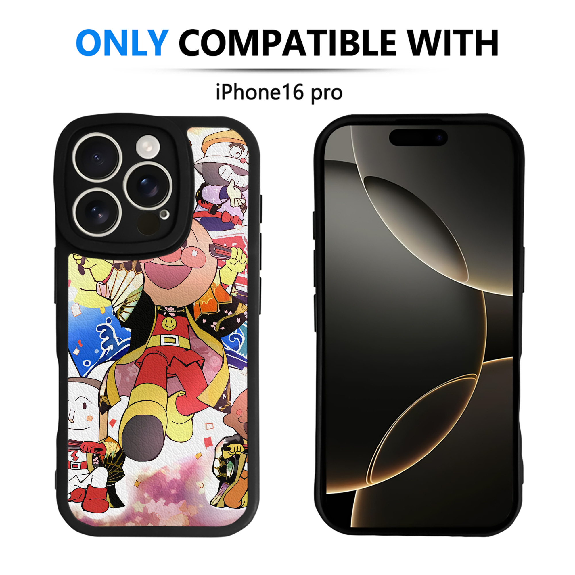 （画像用） アンパンマン Anpanman 【iPhone 16シリーズ対応】シリコンスマホケース（レザー調） 材質：シリコン